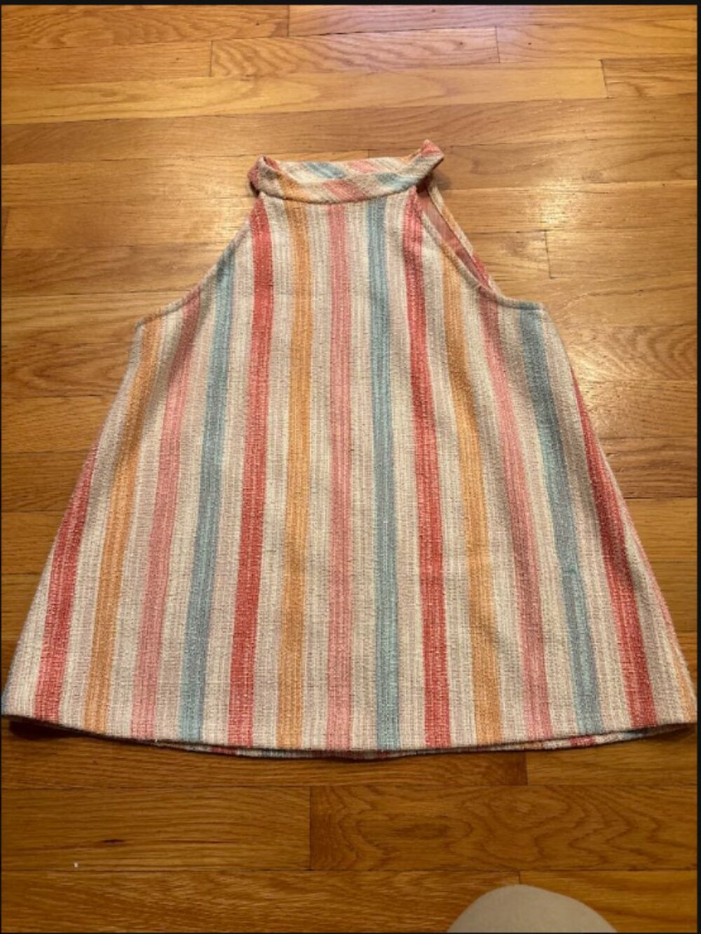 Summer Striped High-Neck Halter Top